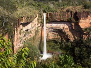 Brazil, Pantanal waterfall
