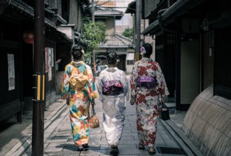 Kimono ladies Kyoto Japan