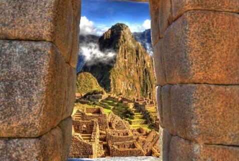 Machu Picchu from window, Peru