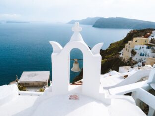 Bell tower Santorini Island Greece romantic holidays