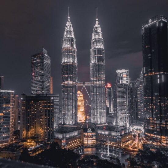 Kuala Lumpur city skyline at night